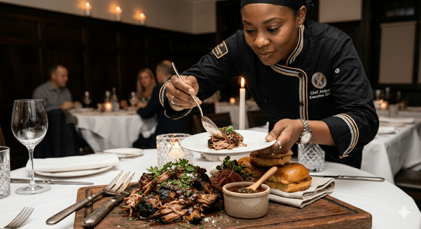 Executive chef preparing a private dining experience